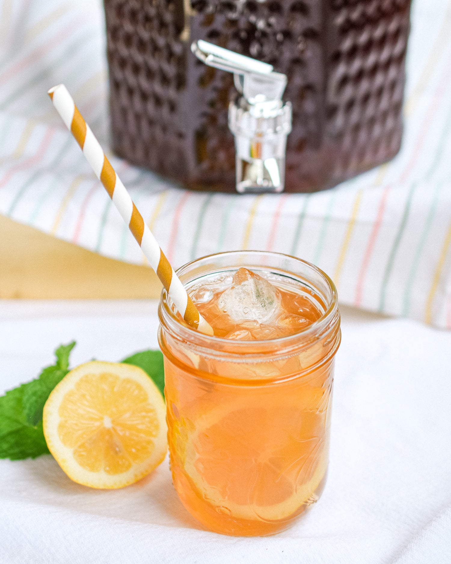 Peach Berry Boozy Iced Tea (Big Batch Recipe)