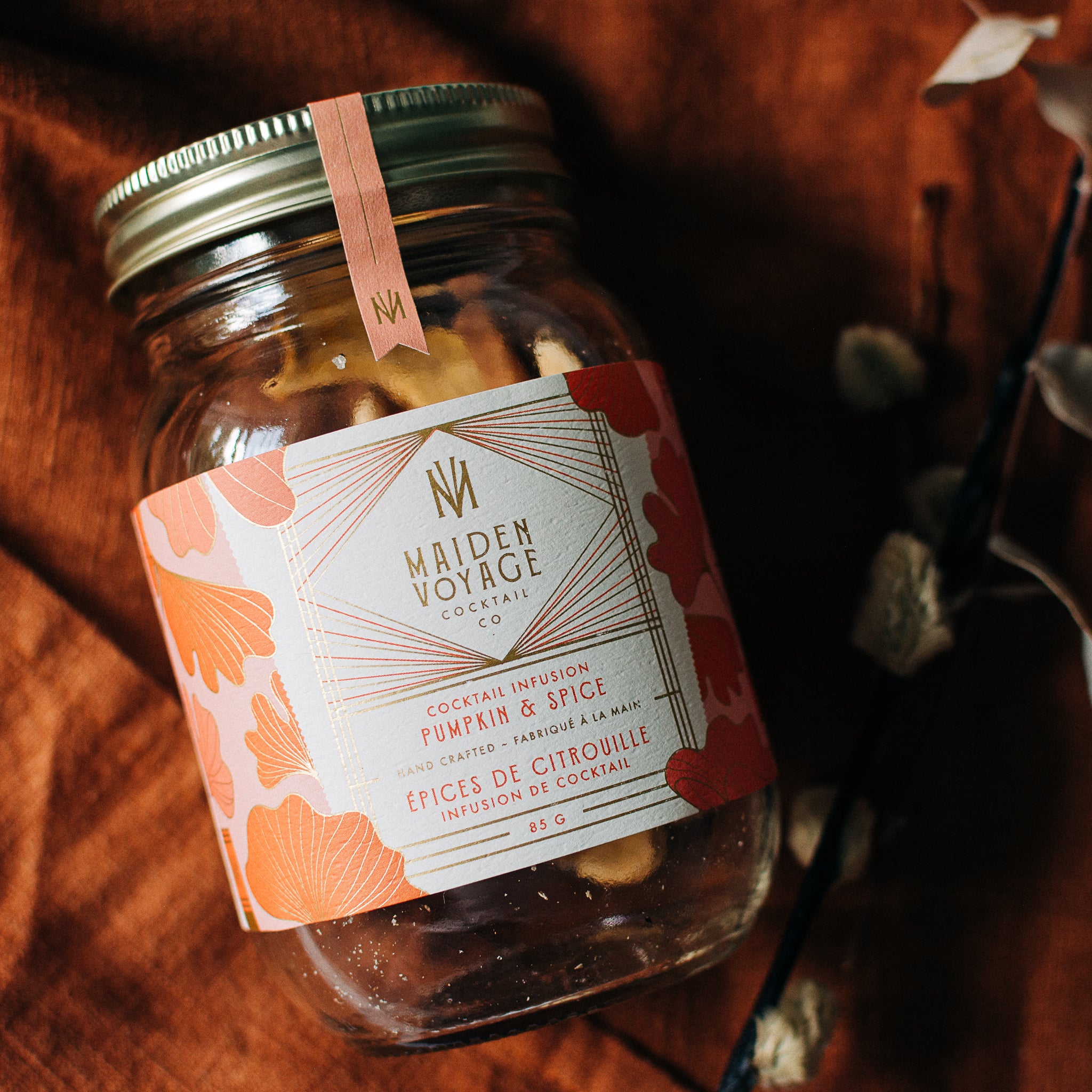 Pumpkin and Spice Cocktail Infusion Jar