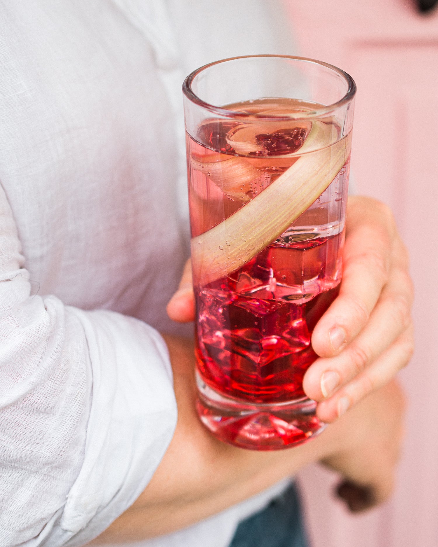 Raspberry Rhubarb Elderflower Fizz